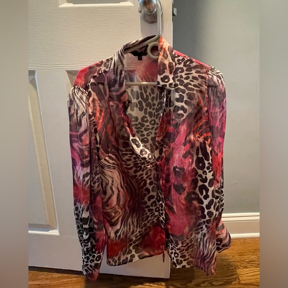 Guess Long Sleeve Button Down Top - Picture 1 of 6